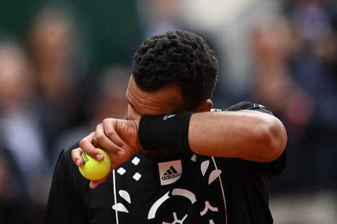 Watch retiring Jo-Wilfried Tsonga burst into tears in front of avid French Open crowd BEFORE losing last-ever match