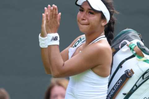 Brit tennis star Heather Watson breaks down in tears in emotional interview after beating Tamara Korpatsch