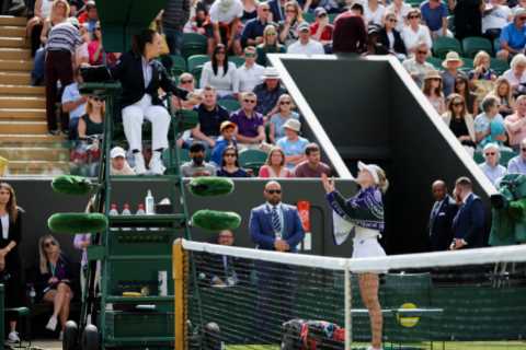 Brit ace Harriet Dart rows with umpire after she crashes out of Wimbledon to world’s richest tennis star Jessica Pegula