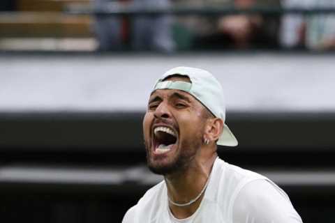 Kyrgios’ dad accuses tennis chiefs of double standards after Tsitsipas avoids disqualification in Wimbledon blockbuster
