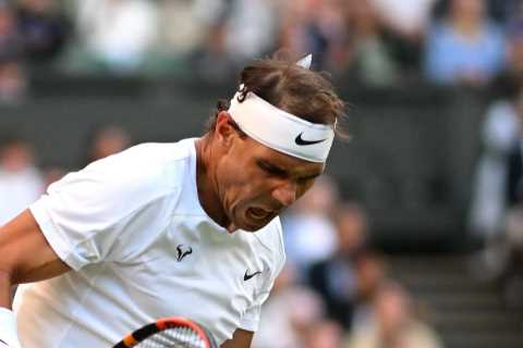 Strapped-up Rafael Nadal fights through pain to reach Wimbledon quarter-final with gritty win over Van De Zandschulp