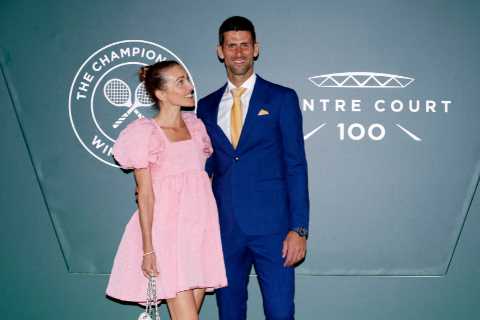 Novak Djokovic’s wife Jelena in furious Twitter spat over his ‘anti-vax’ tag while attending Wimbledon ball