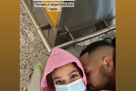 Nick Kyrgios and model girlfriend sleep on airport floor after  luggage lost and flight delayed on return from Wimbledon