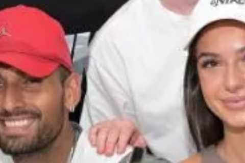 Nick Kyrgios kisses partner Costeen Hatzi as rejuvenated Aussie hothead makes history by winning TWO titles in one week
