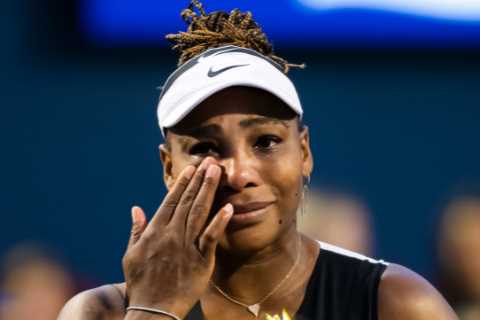 Serena Williams breaks down in tears on court as tennis legend crashes out of Canadian Open ahead of upcoming retirement