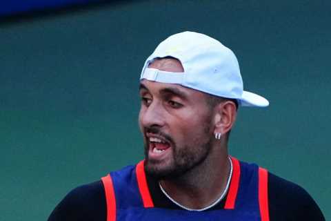 Nick Kyrgios rages at umpire and claims fan is smoking marijuana in stands during foul-mouthed rant at US Open