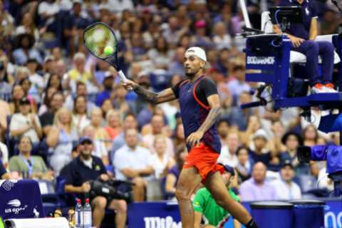 ‘I’m going to look like an idiot’ – Watch Nick Kyrgios lose point for illegal shot from other side of court at US Open