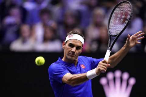 Roger Federer breaks down in tears in final ever tennis match after stunning career of 20 Grand Slam titles