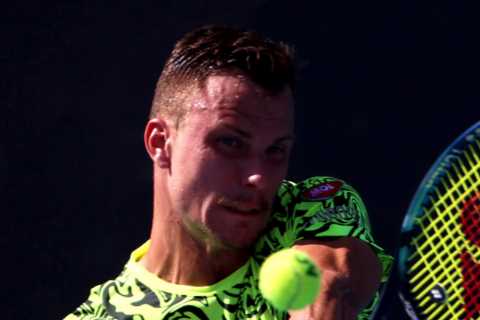 Bodybuilder tennis star Fucsovics leaves fans speechless with incredible muscles as he rips top off at Australian Open