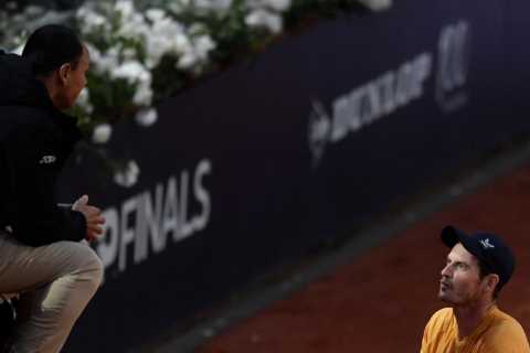 Furious Andy Murray screams ‘you KNOW you’ve got that wrong’ at umpire in heated row before crashing out of Italian Open