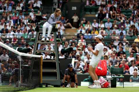 Jannik Sinner in FURIOUS row with stunning umpire Marijana Veljovic as fans joke about ‘fiercest battle at Wimbledon’