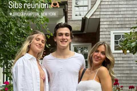 ‘Hottest tennis player ever’ Eugenie Bouchard shows off cheeky underboob in tiny bikini in reunion with lookalike sister