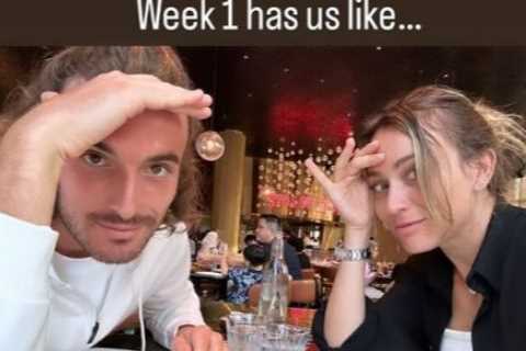 Loved-up Paula Badosa and Stefanos Tsitsipas eat steak at Salt Bae’s restaurant after her Wimbledon exit