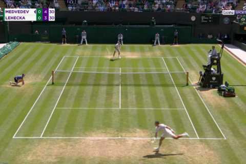 Wimbledon crowd in stitches at ‘next-level beer pong’ as Jiri Lehecka lands wild shot in unlucky fan’s pint