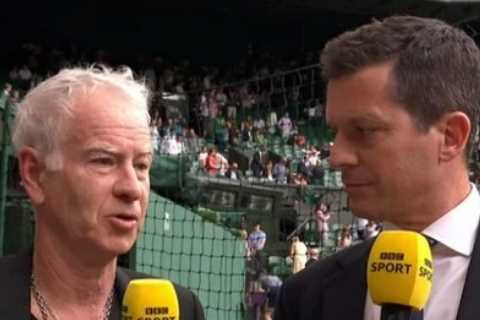 Wimbledon fans distracted by BBC presenter John McEnroe’s bold look and Clare Balding even wants Tim Henman to copy him