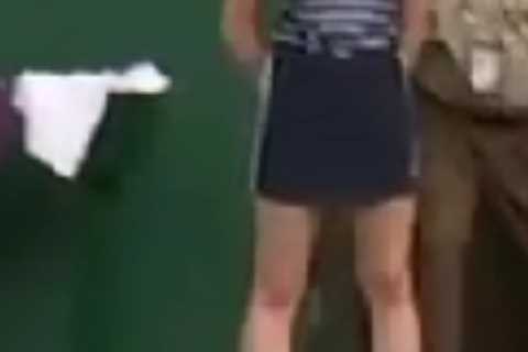 Seething Novak Djokovic DENTS Wimbledon net in furious outburst… before giving his mangled racket to Centre Court fan