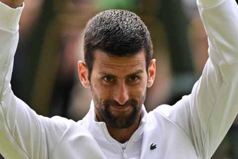 Novak Djokovic looks a new man with bushy beard as he returns to training after Wimbledon final heartbreak