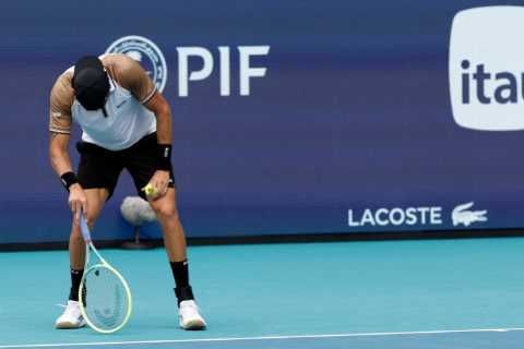 Terrifying Moment Tennis Star Matteo Berrettini Nearly Collapses During Defeat to Andy Murray